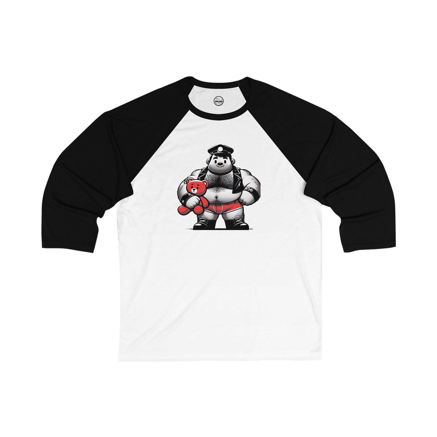 BEEFCAKE BEAR-BEAR, 3\4 Sleeve Baseball Tee