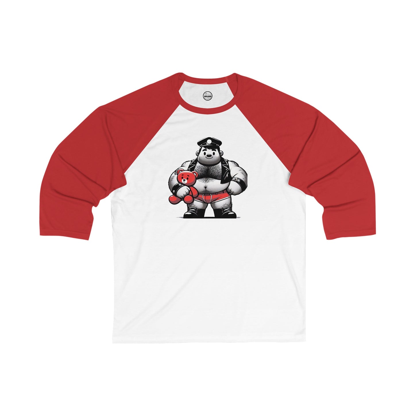 BEEFCAKE BEAR-BEAR, 3\4 Sleeve Baseball Tee