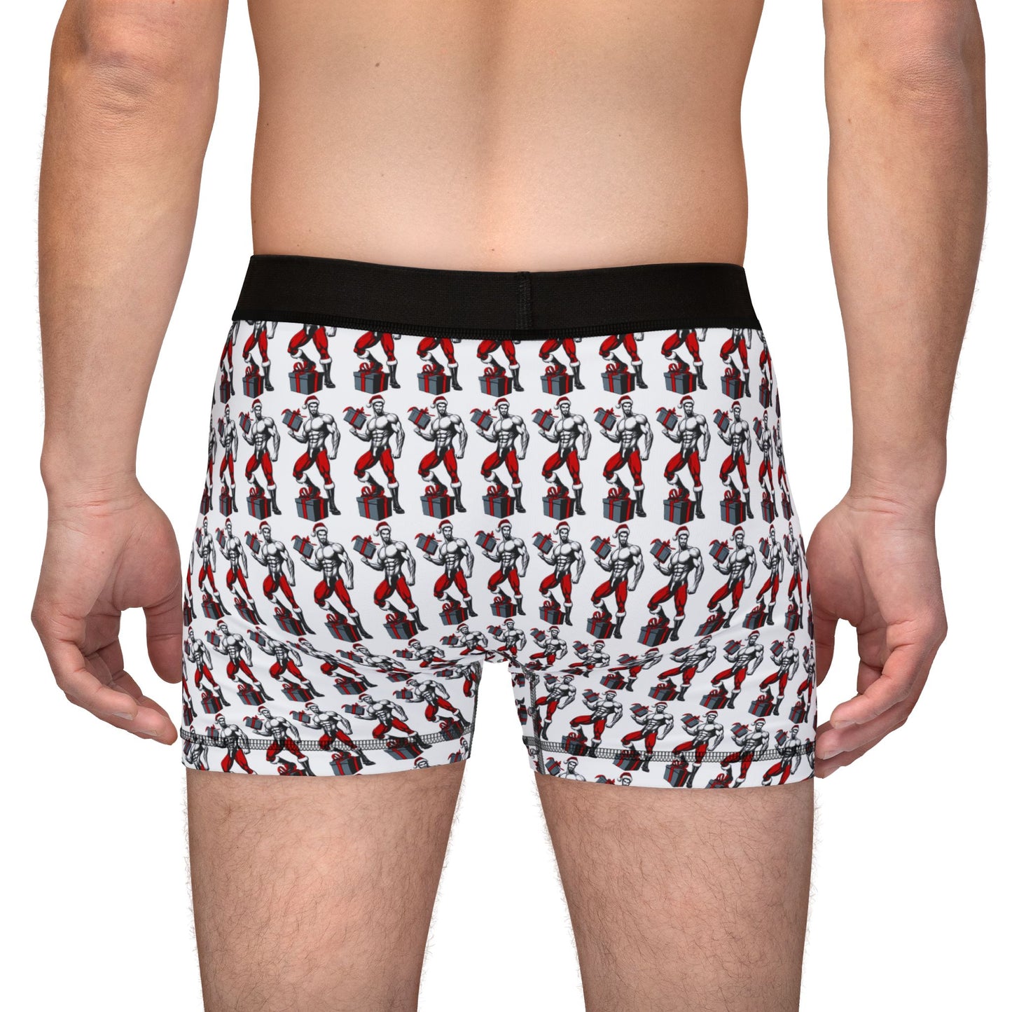 BEEFCAKE PAPI SANTA, MEN'S BOXER BRIEFS