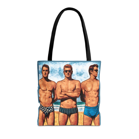 VINTAGE BEEFCAKE BOYS OF SUMMER/COLOR TOTE BAG