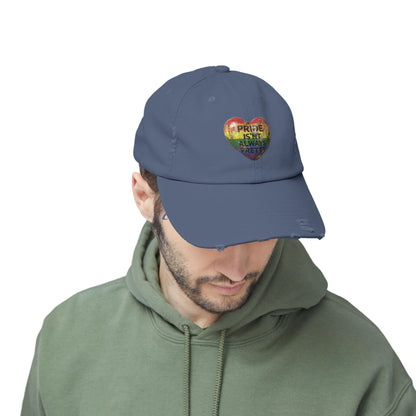 🌈PRIDE COLLECTION-"PRIDE IS'NT ALWAYS PRETTY" - DISTRESSED HAT