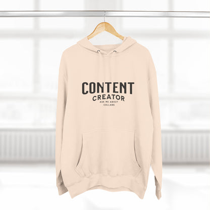 Fleece Hoodie for Content Creators - Three-Panel Design