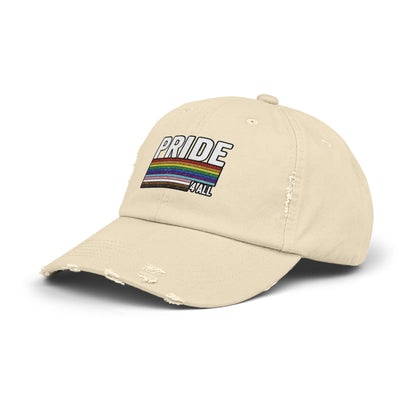 🌈PRIDE 4 ALL- DISTRESSED HAT