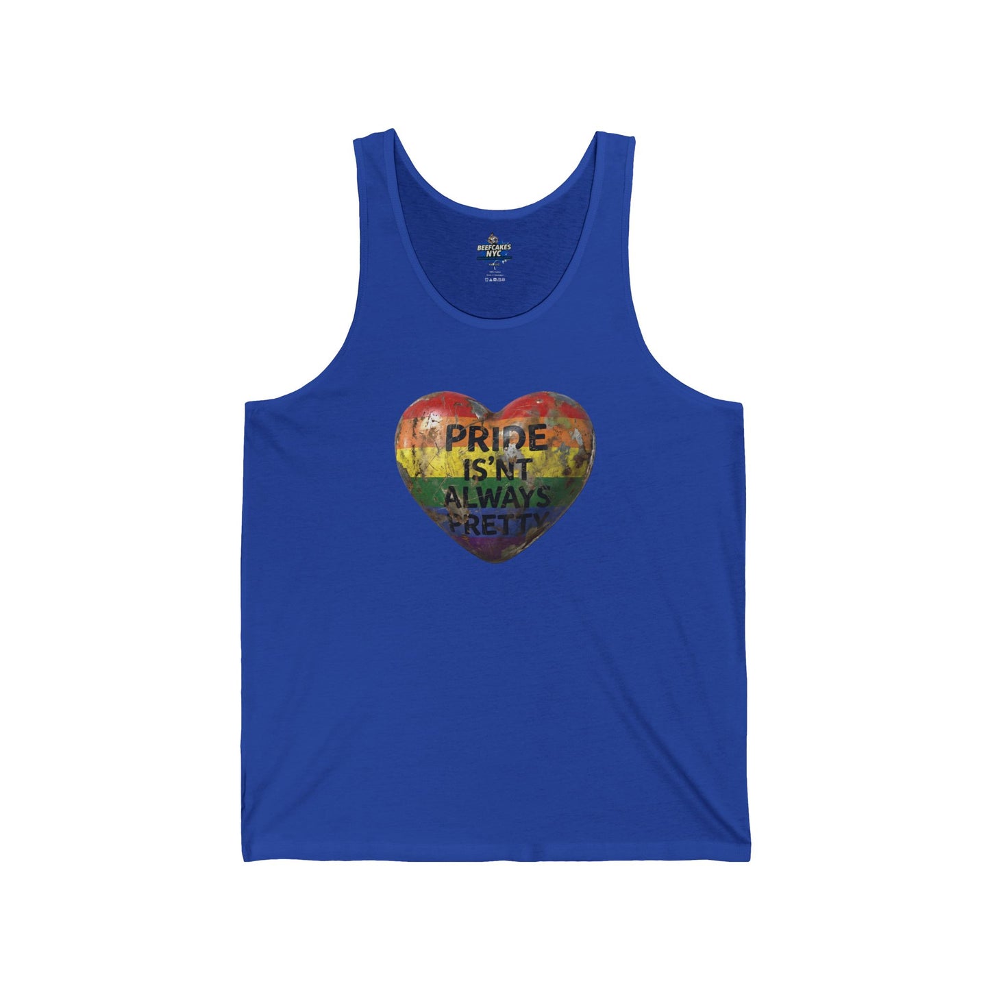 🌈PRIDE COLLECTION-"PRIDE IS'NT ALWYAS PRETTY"-WEATHERED RAINBOW HEART