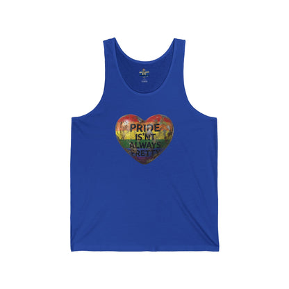 🌈PRIDE COLLECTION-"PRIDE IS'NT ALWYAS PRETTY"-WEATHERED RAINBOW HEART