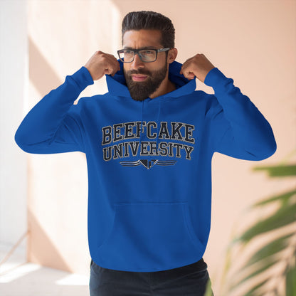 BEEFCAKE UNIVESITY/Three-Panel Fleece Hoodie