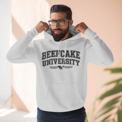 BEEFCAKE UNIVESITY/Three-Panel Fleece Hoodie