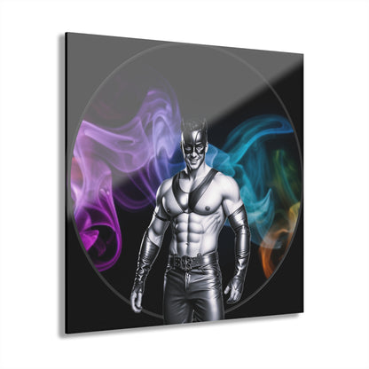 💥 "Masked Heat" — Glossy Acrylic Wall Print