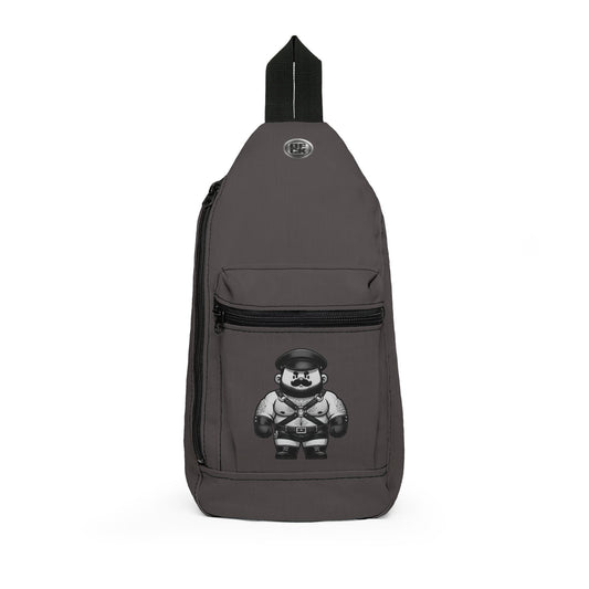 LEATHER DADDY SMALLS - CHARCOAL GRAY SLING BAG