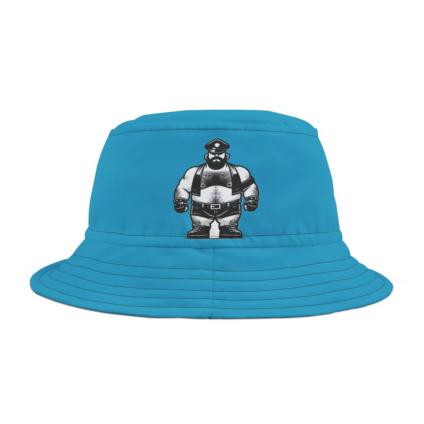 BEEFCAKE LEATHER BEAR BUCKET HAT