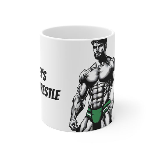 BEEFCAKES LET'S WRESTLE MUG, 11oz