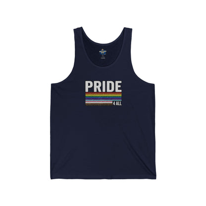 🌈PRIDE COLLECTION -"PRIDE 4 ALL" -RETRO GLITTER STRIPE TANK TOP