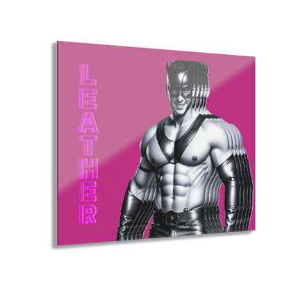 LEATHER: NEON NYC NIGHTS - ACRYLIC PRINT 30″x 20″ or 20"x16"