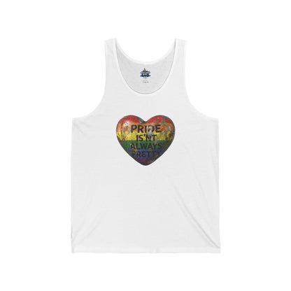 🌈PRIDE COLLECTION-"PRIDE IS'NT ALWYAS PRETTY"-WEATHERED RAINBOW HEART