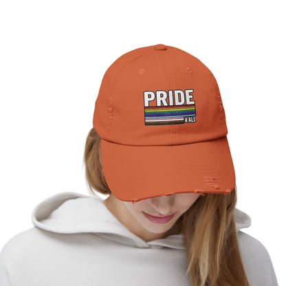 🌈PRIDE 4 ALL- DISTRESSED HAT