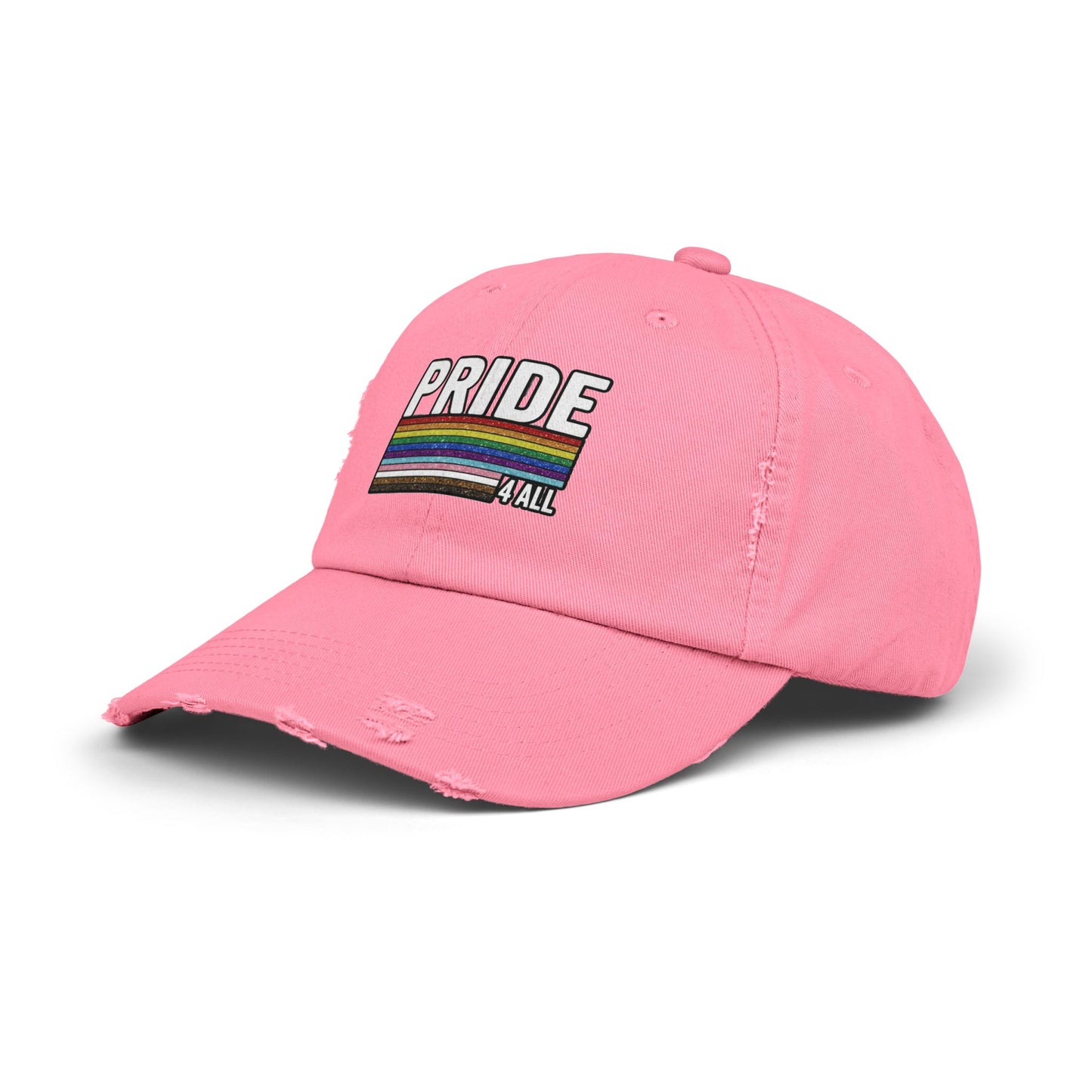 🌈PRIDE 4 ALL- DISTRESSED HAT