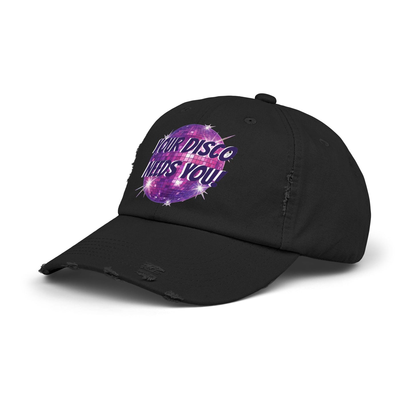 🪩 YOUR DISCO NEEDS YOU — DISTRESSESED DAD HAT