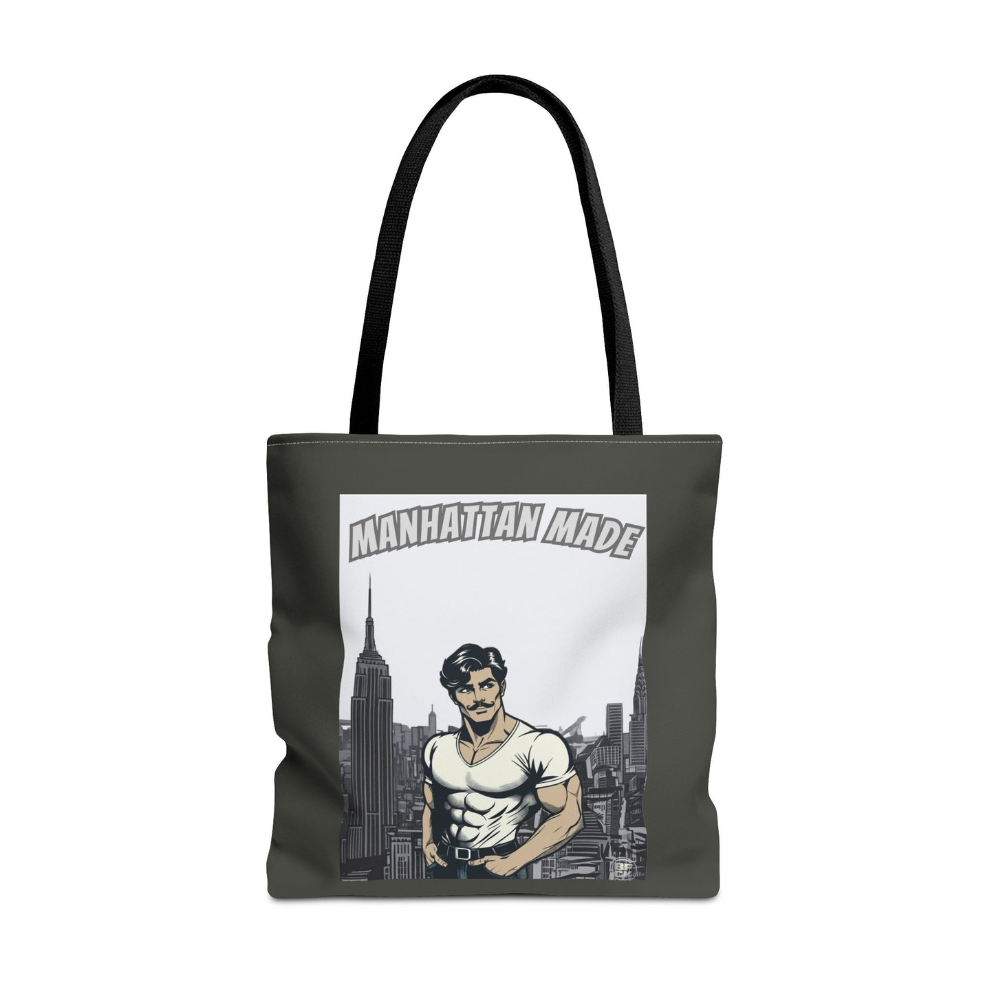 Tote Bag — "Manhattan Made" Vintage NYC Muscleman Graphic Tote
