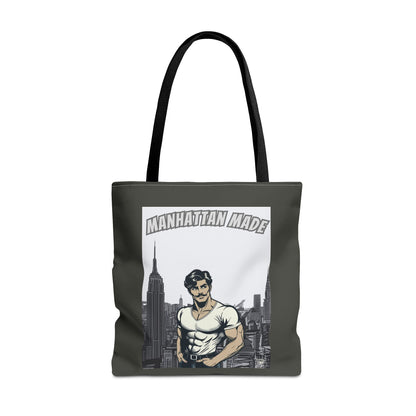 Tote Bag — "Manhattan Made" Vintage NYC Muscleman Graphic Tote