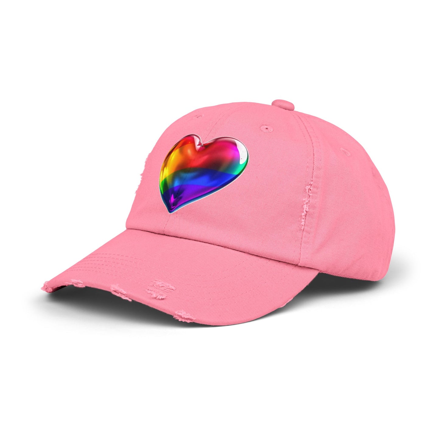 🌈PRIDE COLLECTION-THE BIG HEART-ON-DISTRESSED HAT