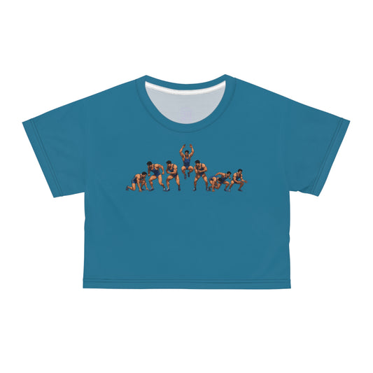 PRE-MATCH HEAT‑ ATHLETIC CROP TEE