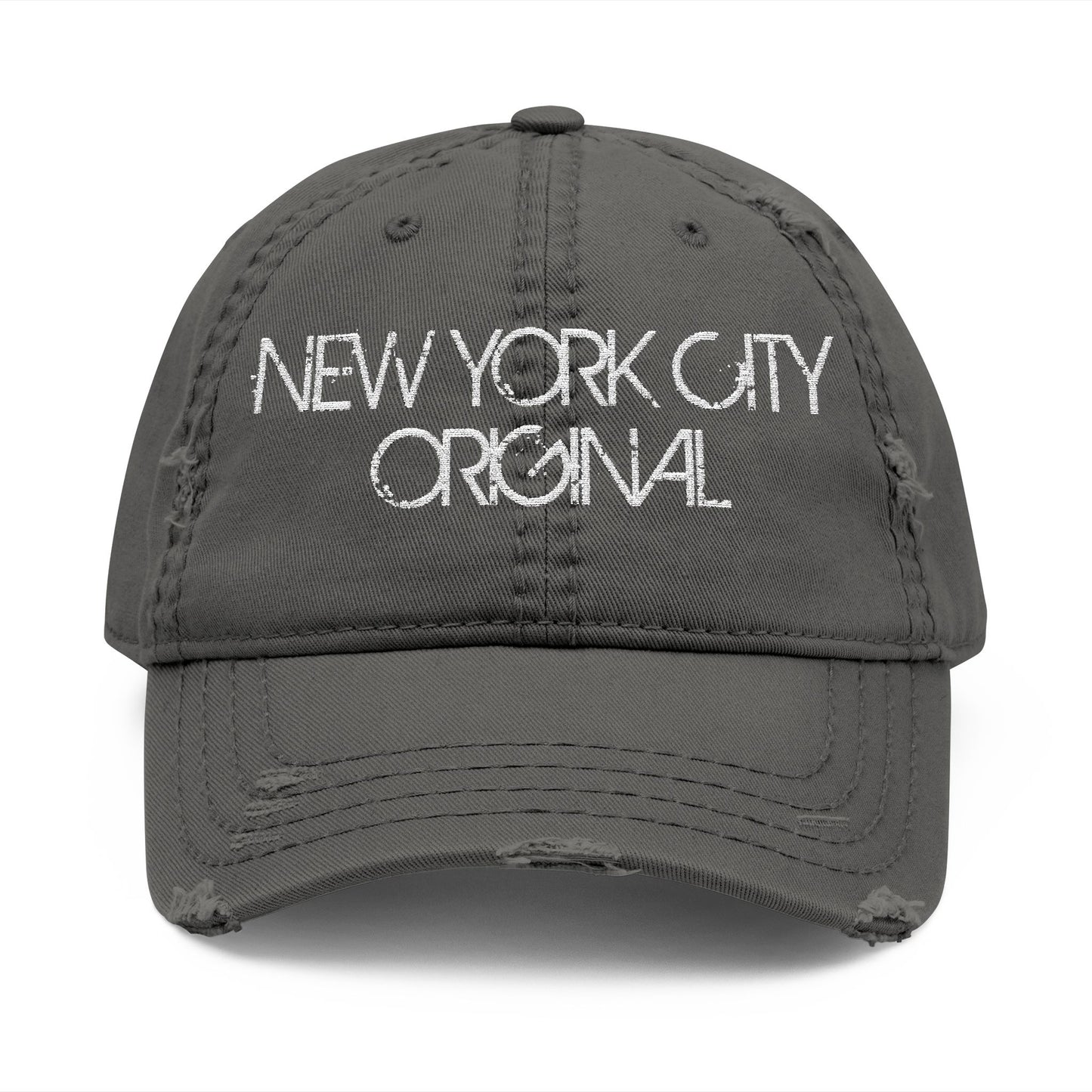 NEW YORK CITY ORIGINAL - DISTRESSED EMBROIDERED DAD HAT