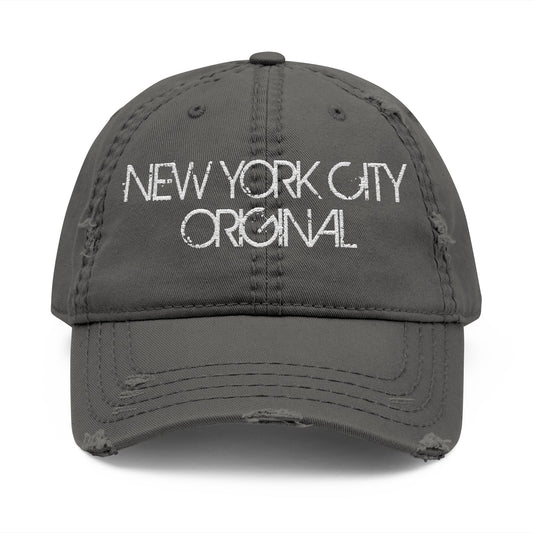 NEW YORK CITY ORIGINAL - DISTRESSED EMBROIDERED DAD HAT