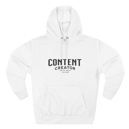 Fleece Hoodie for Content Creators - Three-Panel Design