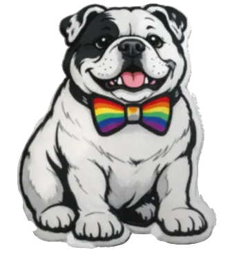🌈PRIDE COLLECTION “GIGI" — THE PRIDE BULLDOG PILLOW