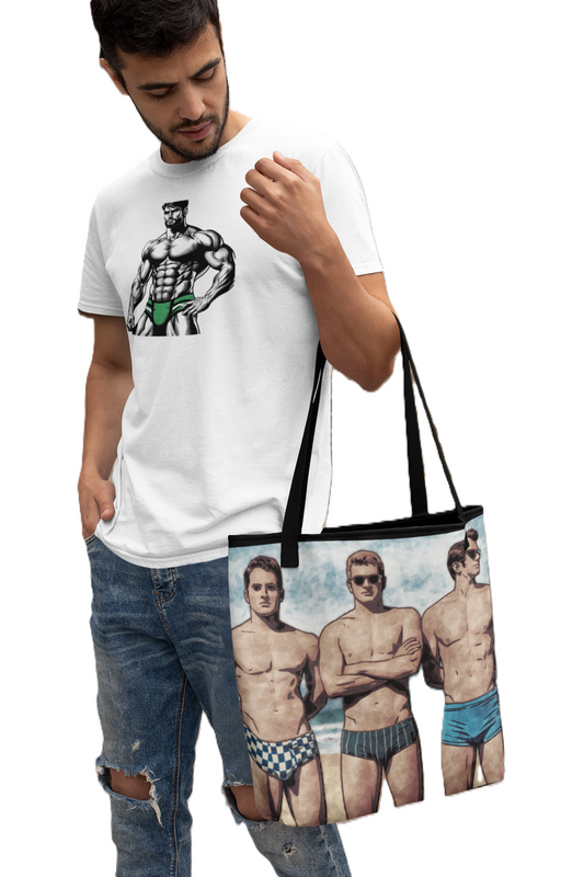 BEEFCAKE BOYS OF SUMMER/COLOR TOTE BAG