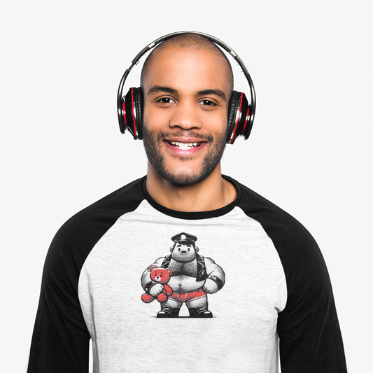 BEEFCAKE BEAR-BEAR, 3\4 Sleeve Baseball Tee