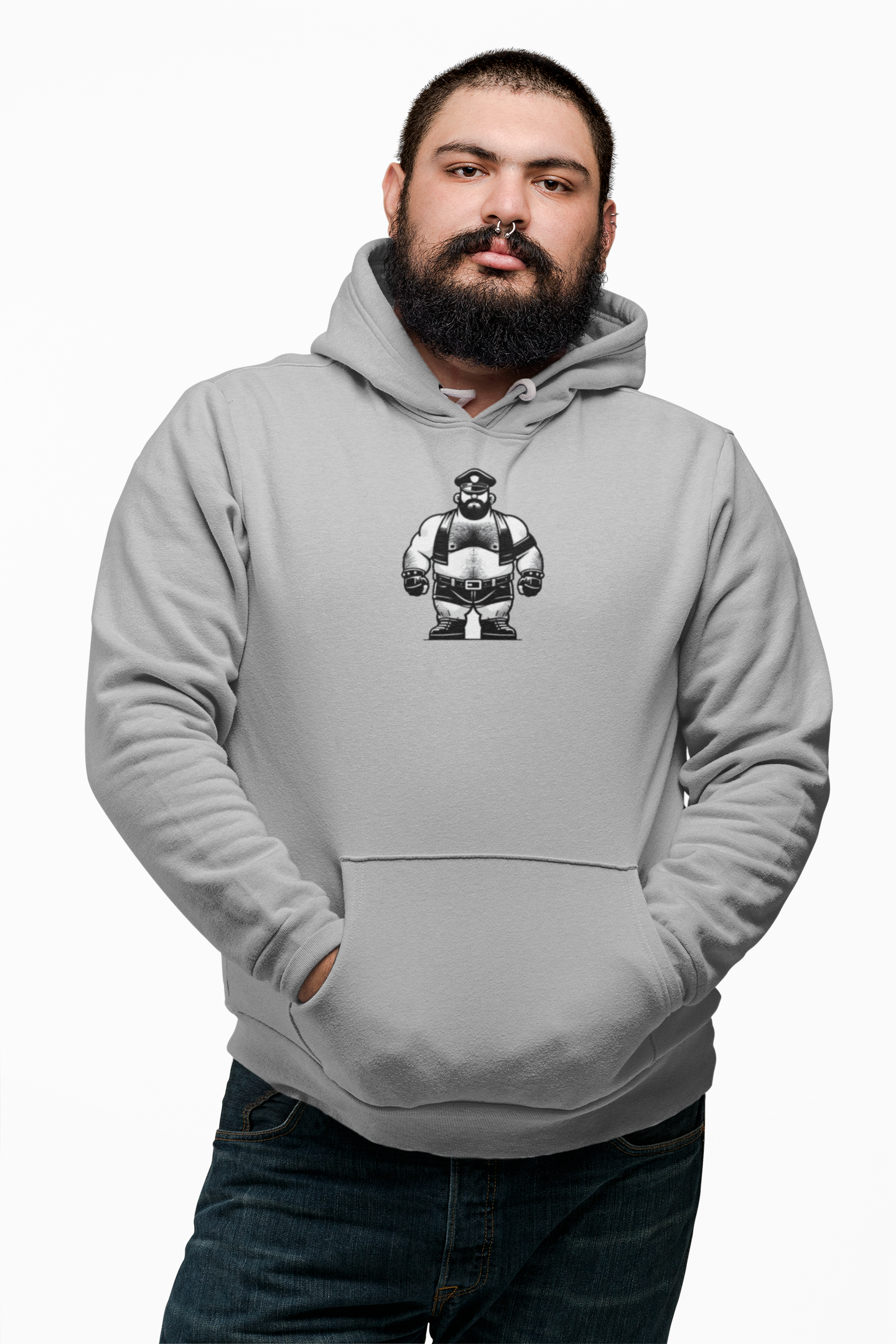 BEEFCAKE LEATHER BEAR, Heavy Blend™ Hooded Sweatshirt