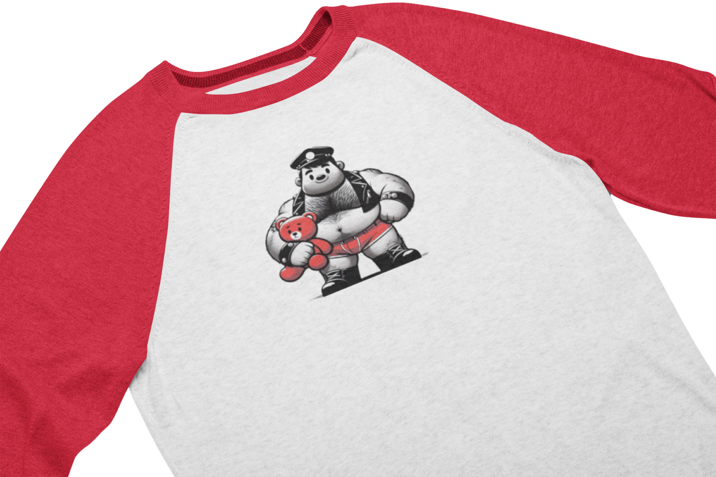 BEEFCAKE BEAR-BEAR, 3\4 Sleeve Baseball Tee