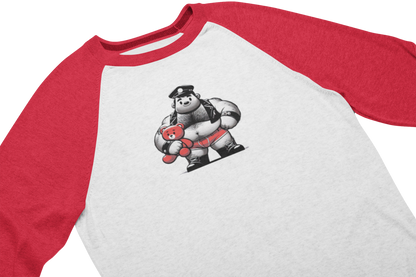 BEEFCAKE BEAR-BEAR, 3\4 Sleeve Baseball Tee